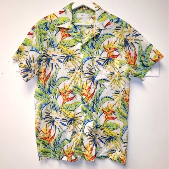 ONIA Lightweight 100% Cotton Hawaiian Floral Print Short Sleeve Shirt Size S - Picture 1 of 12